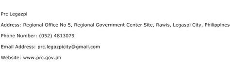 prc legazpi email address